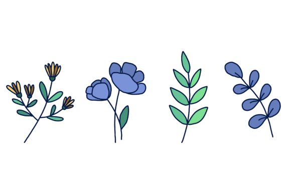 Download Set Botanical Design Flower Vector - Flower Collection
