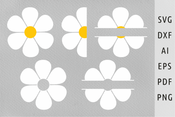 Download Half Flower Svg Daisy Clipart Png Split - Daisy Collection