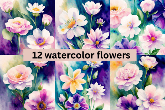 Download Watercolor Flowers Bundle - Flower Collection