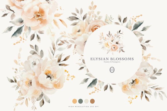 Download Wedding Decor Watercolor Flowers Png - Flower Collection