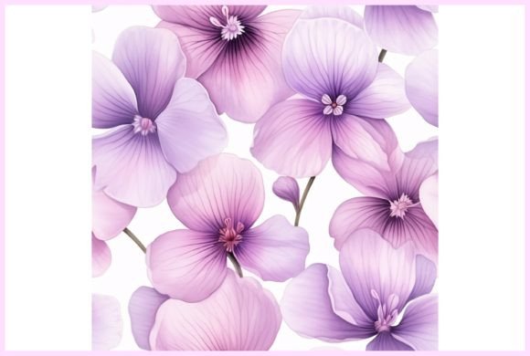 Download Violet Flowers Seamless Pattern - Flower Collection
