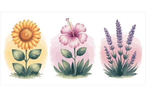 Download Watercolour Flowers Bundle EPS - Flower Collection