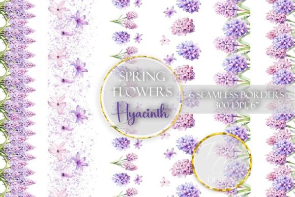 Download Hyacinth Seamless Border Flowers Pattern - Flower Collection