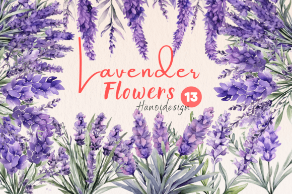 Download Lavender Flowers Watercolor Cliparts - Lavender flowers watercolor Collection