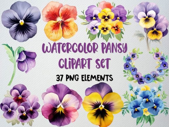 Download Watercolor Pansy Clipart, Flower Png - Flower Collection