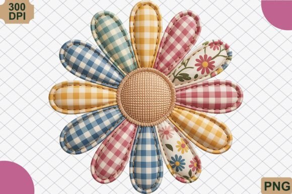 Download Patchwork Daisy Summer Flower PNG - Daisy Collection