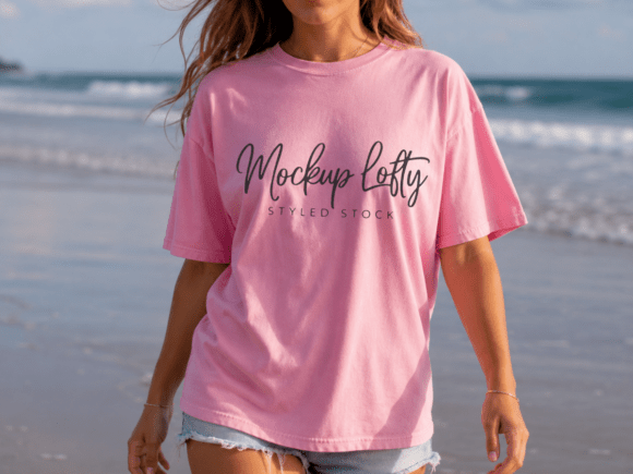 Download Comfort Colors 1717 Blossom Shirt Mockup - Blossom Collection