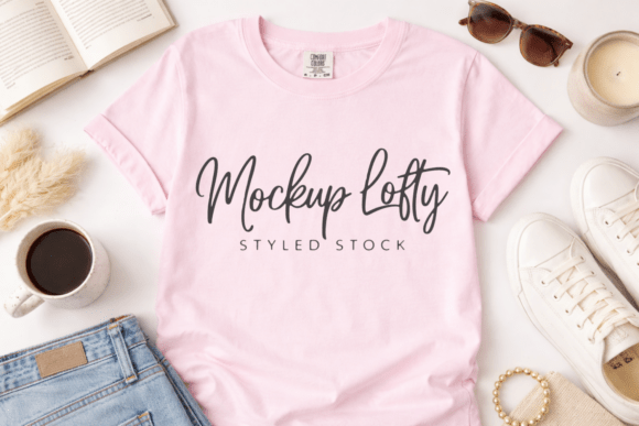 Download C1717 Blossom Flat Lay T-shirt Mockup - Blossom Collection