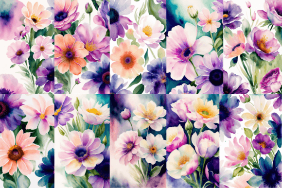 Download Watercolor Flowers Bundle - Flower Collection