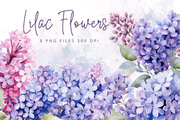Download Watercolor Lilac Flowers Purple Floral - Flower Collection