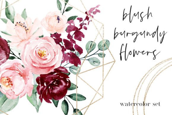 Download Watercolor Flowers and Floral Alphabet - Flower Collection
