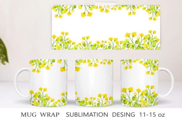 Download Wildflower Mug Wraps Sublimation - Flower Collection